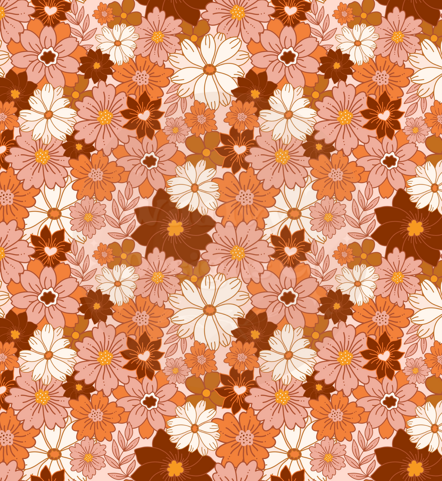 Boho Rust Floral Seamless File