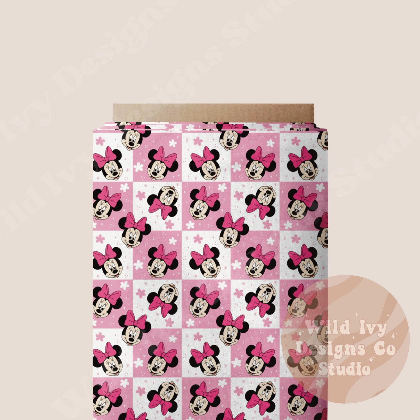 Checkered Spring Mouse Seamless Design