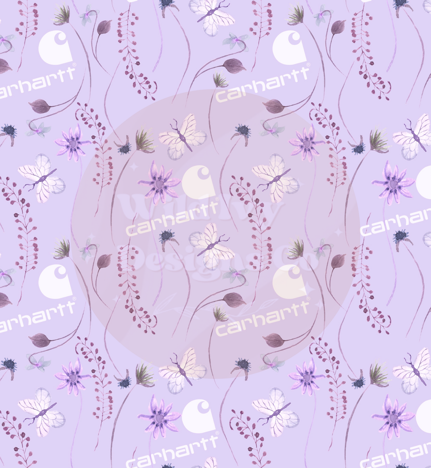 Car Heart Lilac Wildflower Seamless File