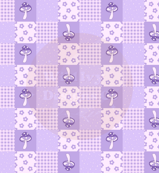 Patchwork Checks Mushroom Purple Seamless File