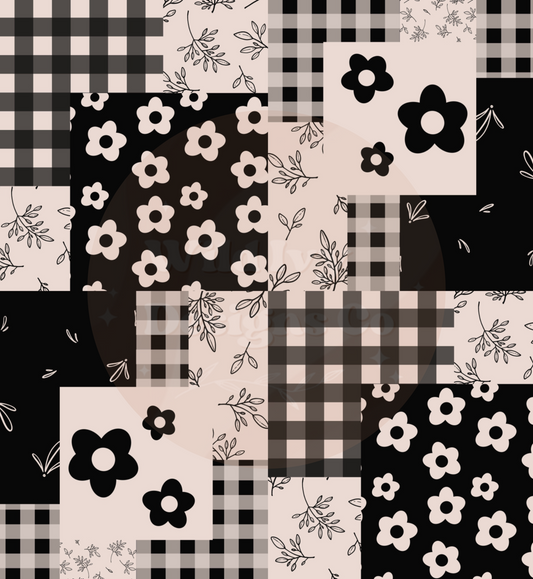 Black & Off White Quilt Patchwork