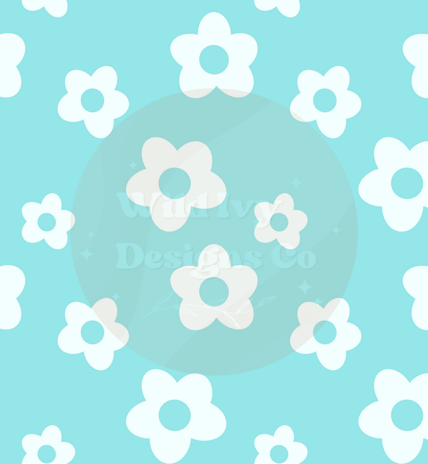 Retro Daisy (Light Blue)