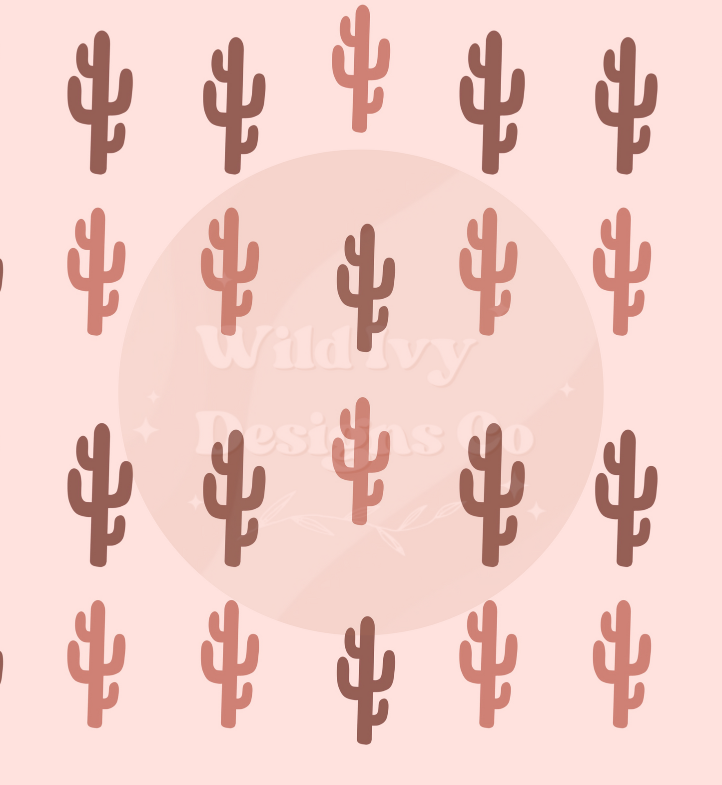 Shades Of Pink Cactus Seamless File (Brown)