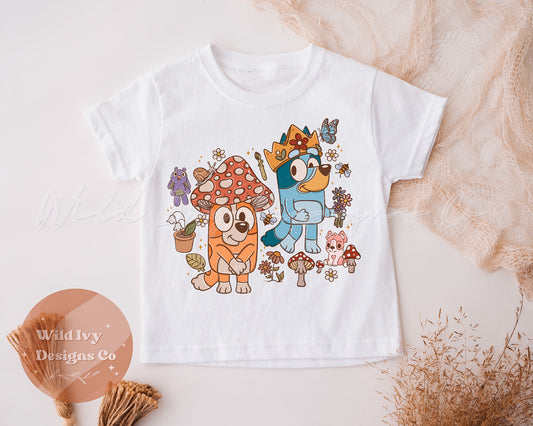 Cottage Core Blue Dog