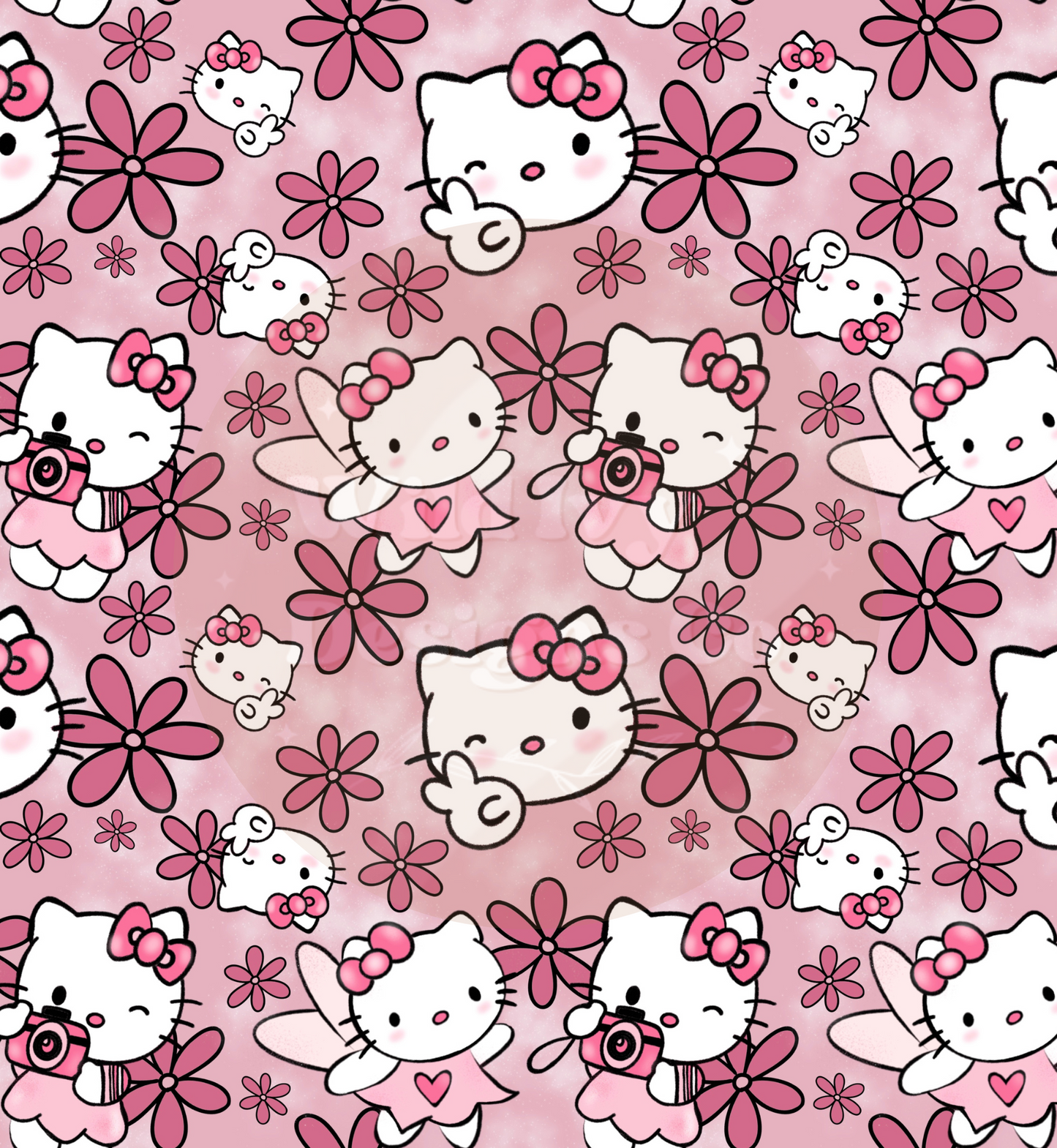 Floral Kitty Pink Seamless File