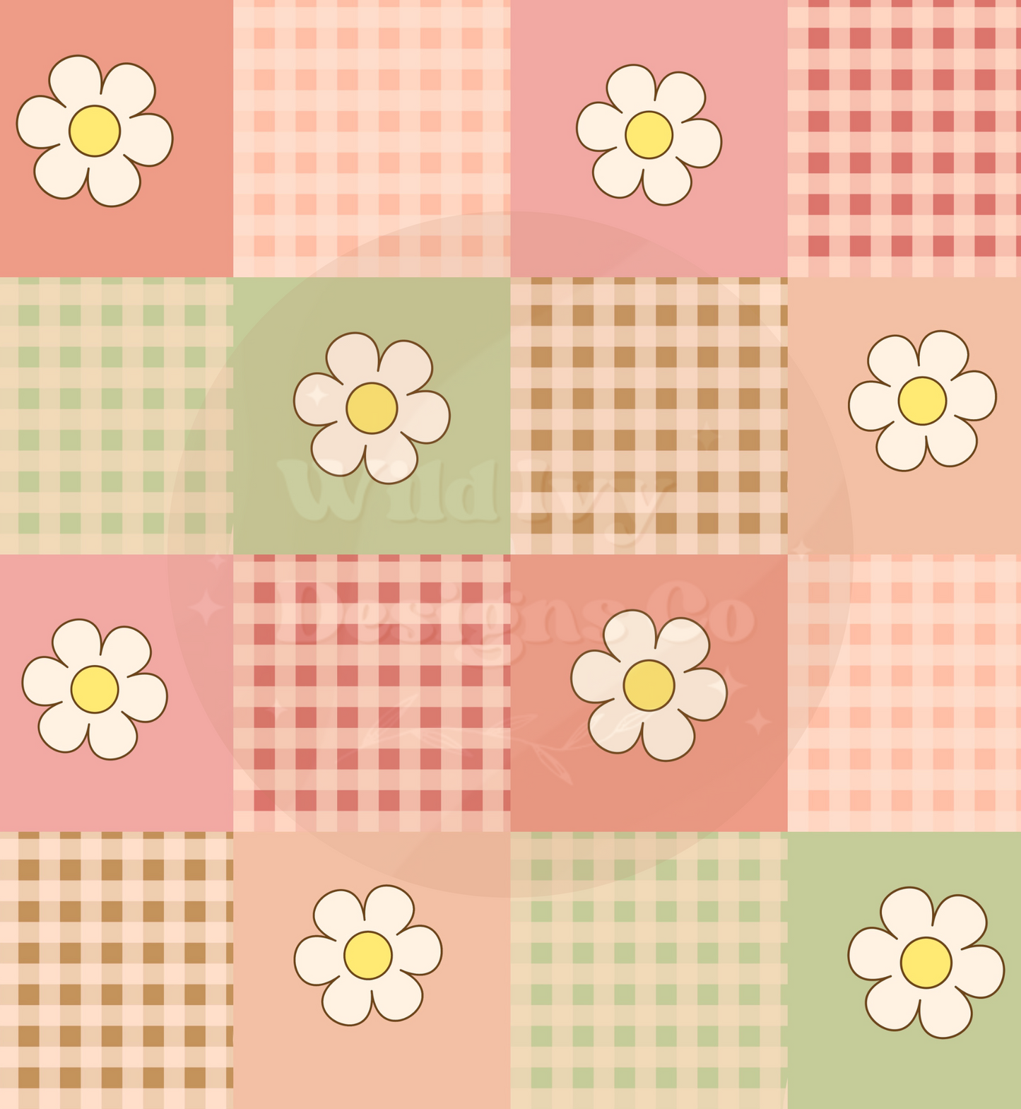 Daisy Patchwork Checks (BRIGHT) Seamless File