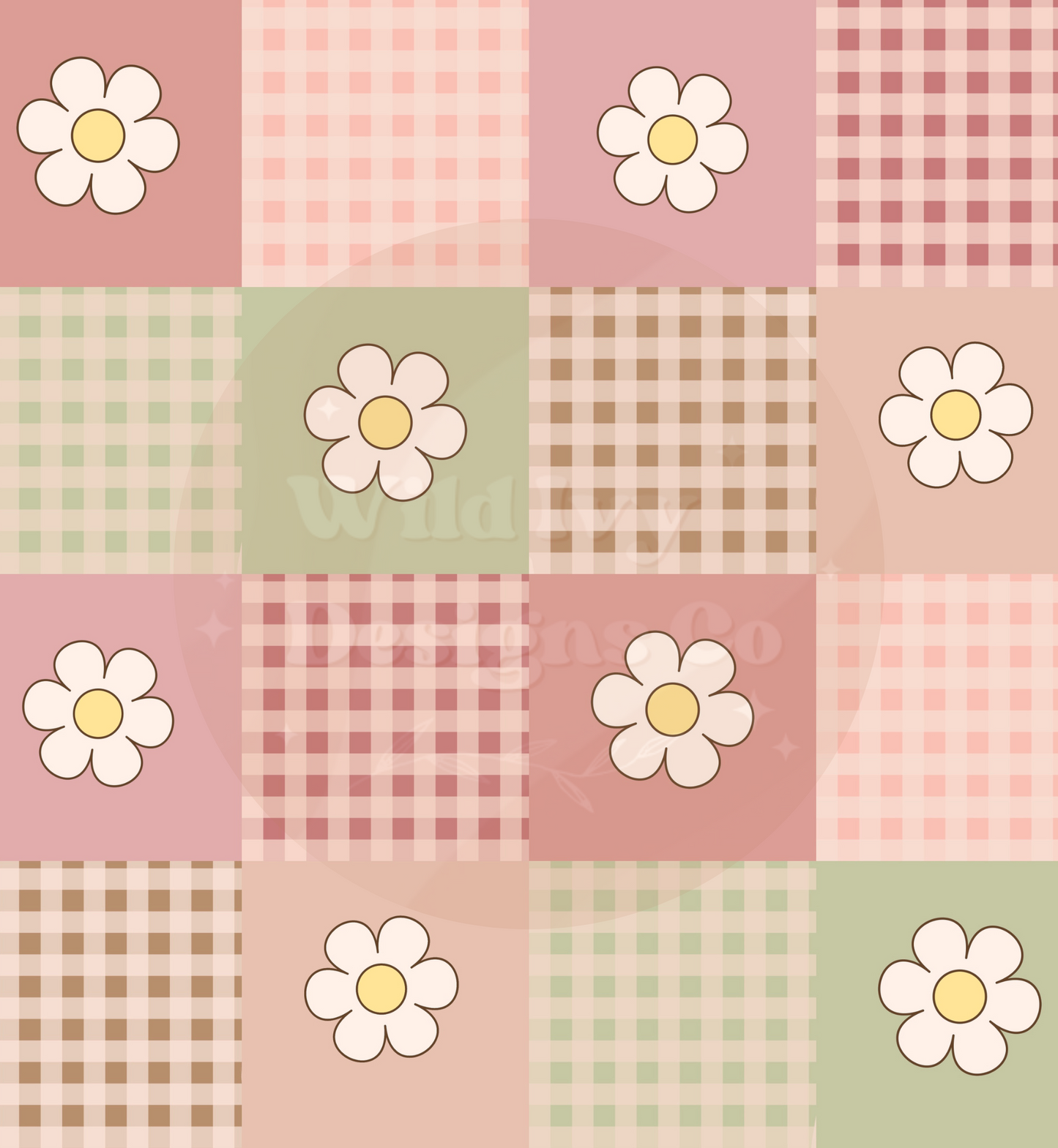 Daisy Patchwork Checks (Muted) Seamless File