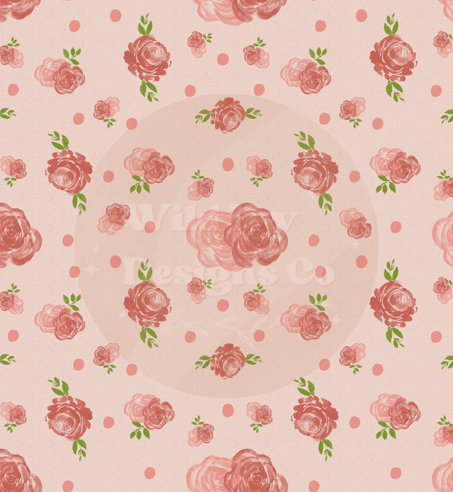 Polka Dot Roses Seamless File