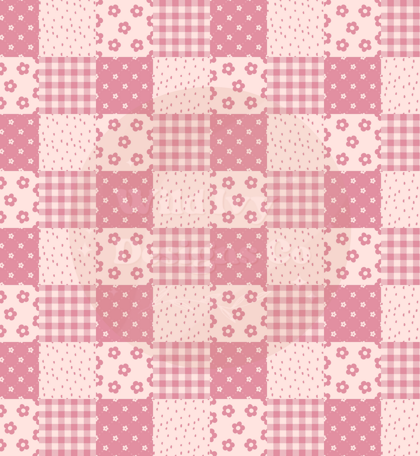 Pink Patchwork Checks Seamless File